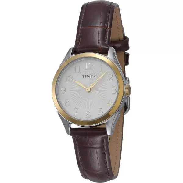 Timex Womens Briarwood WatchBrown CrocoTwoTone