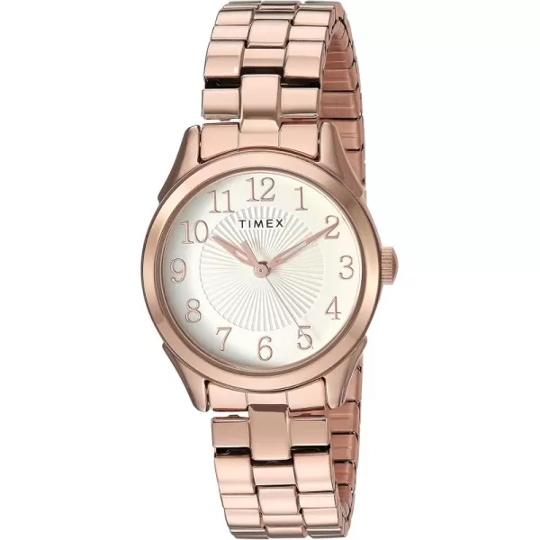 Timex Womens Briarwood WatchRose GoldToneWhite
