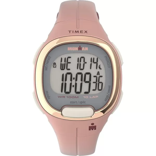 Timex Womens Ironman Transit 33mm Resin Strap WatchPinkRose GoldTone