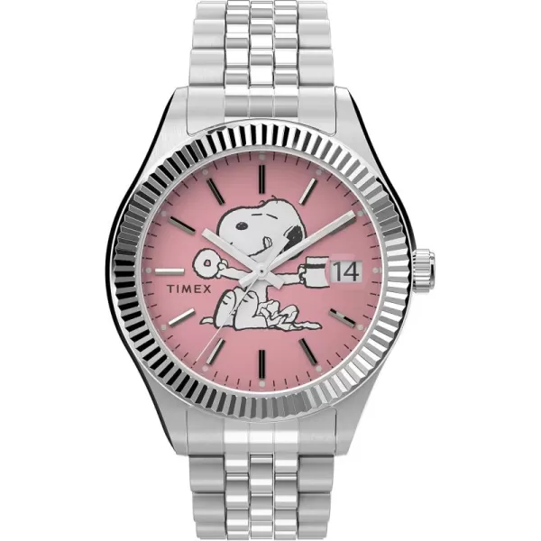 Timex Womens Peanuts x Waterbury Legacy WatchPinkSilver