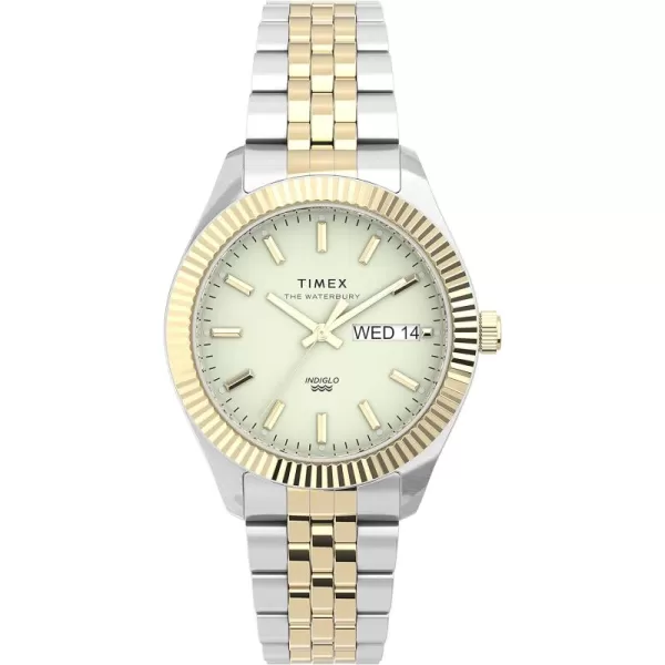 Timex Womens Waterbury Legacy Boyfriend 36mm WatchTwoTone