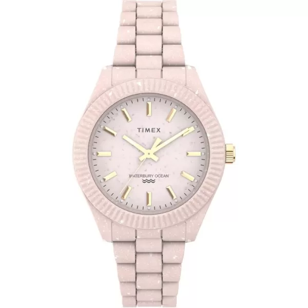 Timex Womens Waterbury Ocean Recycled Plastic 37mm WatchPink