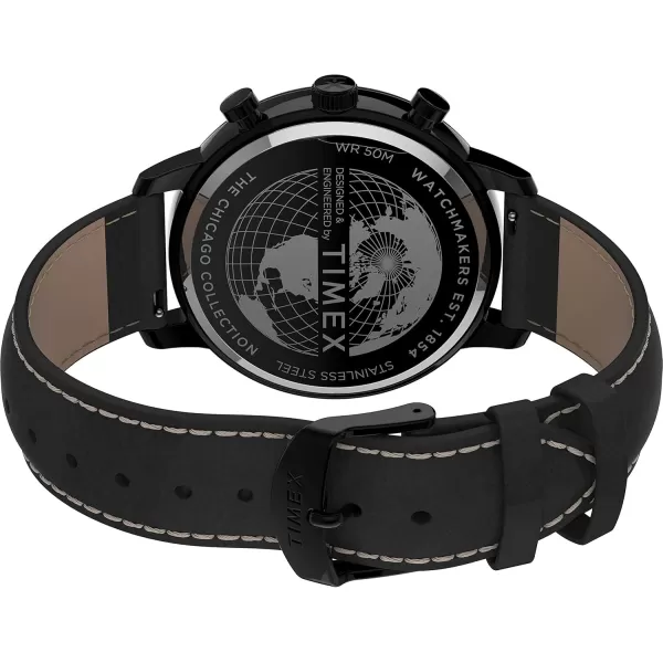 Timex Mens Chicago DayDate 45mm WatchBlack