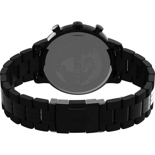 Timex Mens Chicago DayDate 45mm WatchBlackBlackBlackChrono