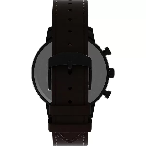 Timex Mens Chicago DayDate 45mm WatchBrownBlackBlack