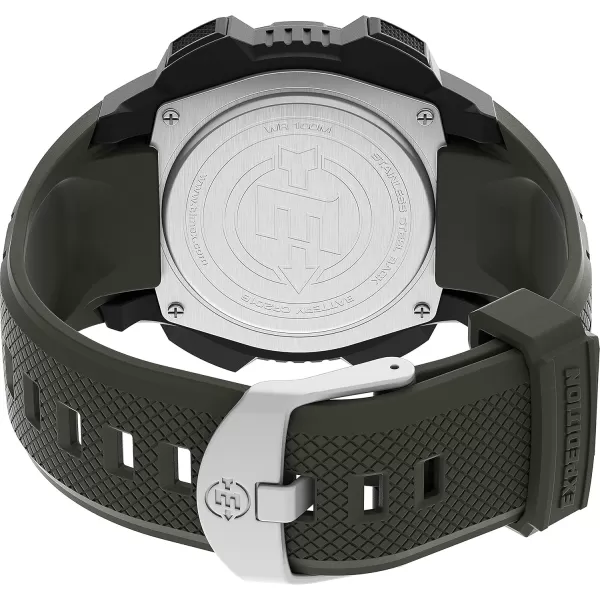 Timex Mens Expedition Base Shock 45mm WatchGreenBlack