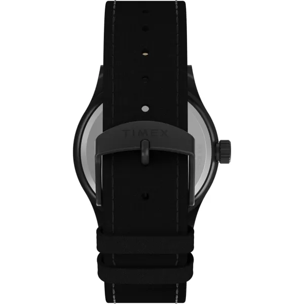 Timex Mens Expedition North Sierra 40mm Watch  Black Strap Green Dial SilverTone CaseBlackBlackBlack