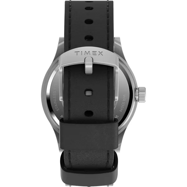 Timex Mens Expedition North Sierra 40mm Watch  Black Strap Green Dial SilverTone CaseBlackCreamStainless Steel
