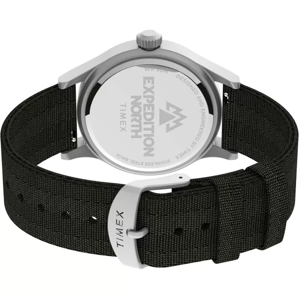 Timex Mens Expedition North Sierra 40mm Watch  Black Strap Green Dial SilverTone CaseGreenNatural