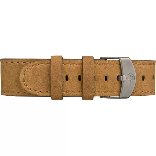 Timex Mens Expedition Scout 40mm Watch  Gray Case Cream Dial with Tan Leather Strap