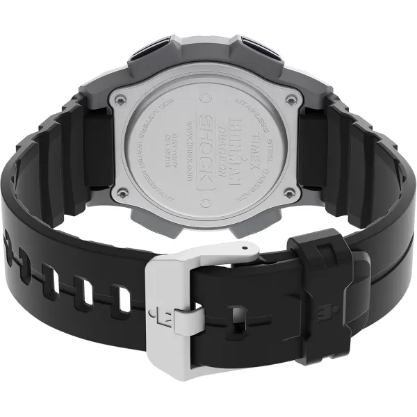 Timex Mens Ironman Endure 30 Shock 42mm WatchBlackSilverTone