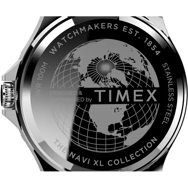 Timex Mens Navi XL 41mm WatchBlackBlackStainless SteelGreen
