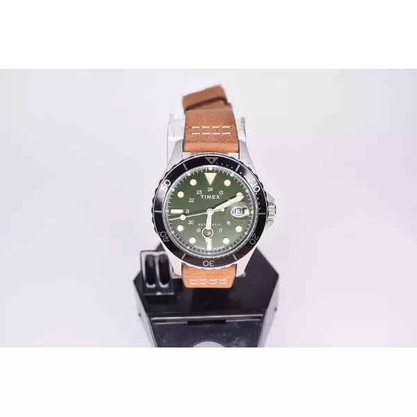 Timex Mens Navi XL 41mm WatchBlackSilverGreen