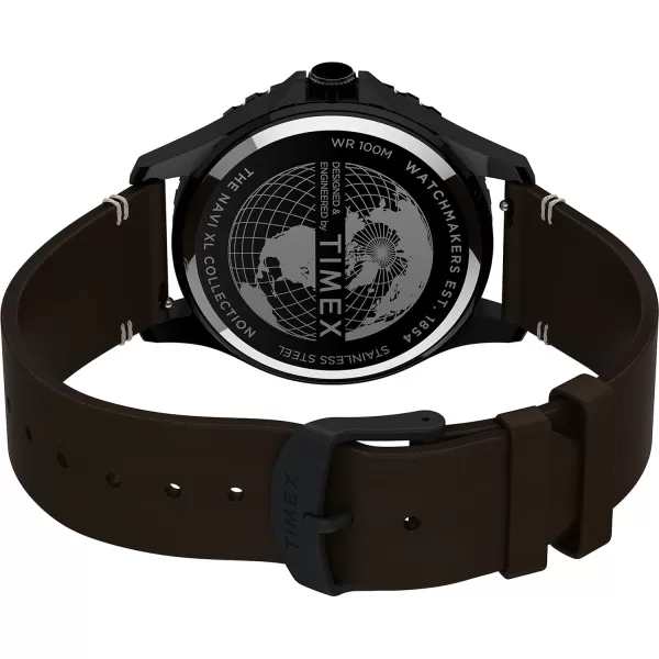 Timex Mens Navi XL 41mm WatchBrownBlackBlack