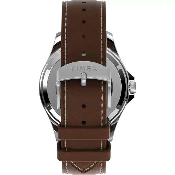 Timex Mens Navi XL 41mm WatchBrownTanStainless Steel