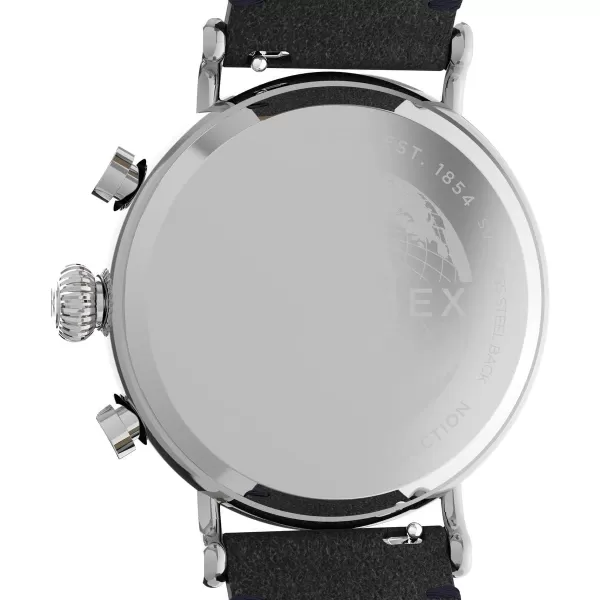 Timex Mens Standard Chronograph 41mm WatchBlackBlue