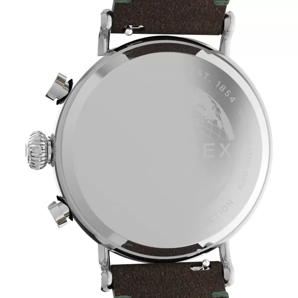 Timex Mens Standard Chronograph 41mm WatchBrownGreen