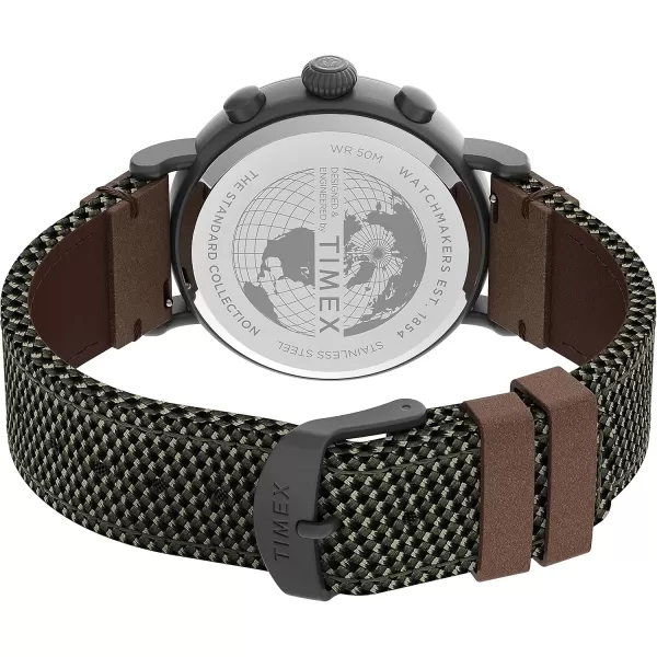 Timex Mens Standard Chronograph 41mm WatchOliveGray