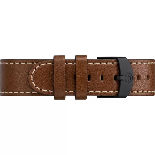 Timex Mens TW4B11300 Expedition Scout 43mm BrownBlack Leather Strap Watch