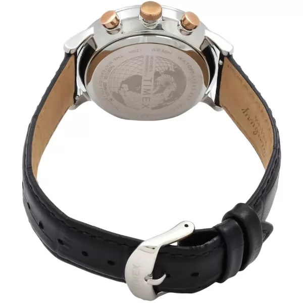 Timex Waterbury Classic ChronoBlack CrocoTwoToneWhite