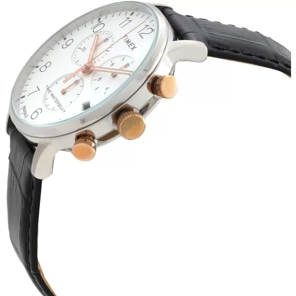 Timex Waterbury Classic ChronoBlack CrocoTwoToneWhite