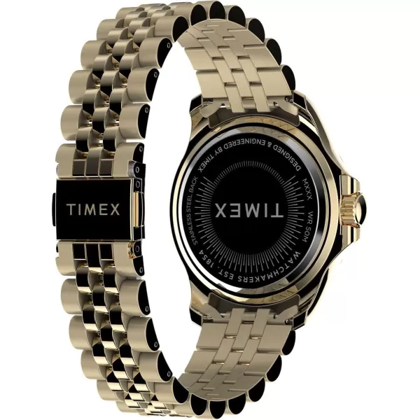 Timex Womens Kaia 38mm WatchGoldToneGem Stones