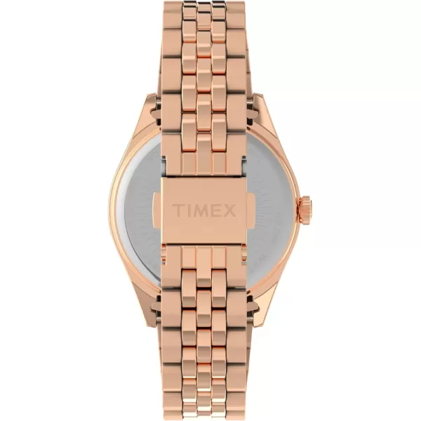 Timex Womens Legacy 36mm WatchRose GoldToneWhiteRose GoldTone