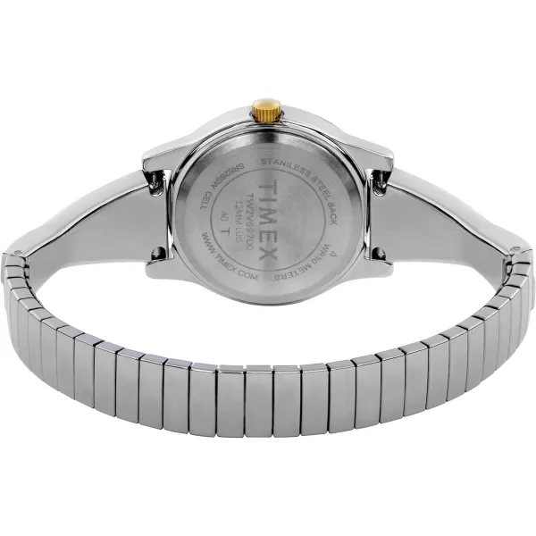 Timex Womens Main Street 25mm Semi Bangle WatchTwoTone
