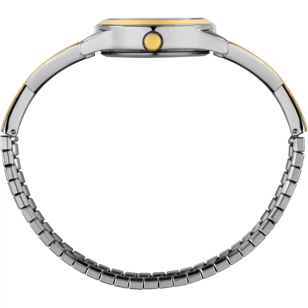 Timex Womens Main Street 25mm Semi Bangle WatchTwoTone