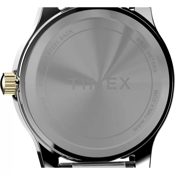 Timex Womens Main Street 25mm Semi Bangle WatchTwoTone