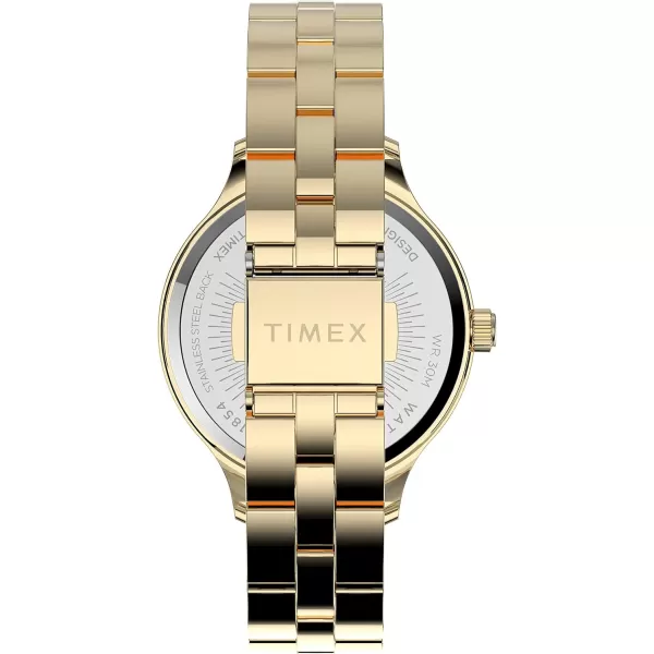 Timex Womens Peyton 36mm WatchGoldBlack Bracelet