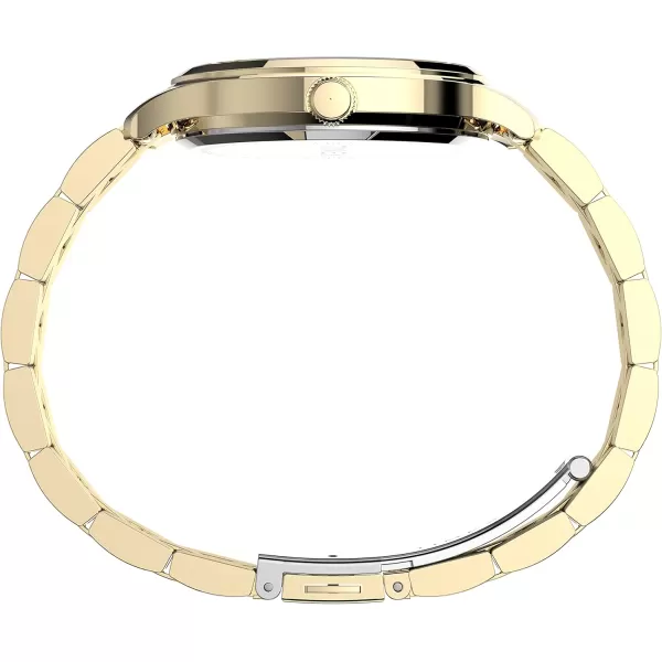 Timex Womens Peyton 36mm WatchGoldBlack Bracelet