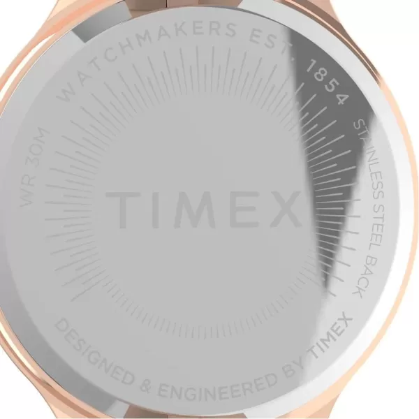 Timex Womens Peyton 36mm WatchRose GoldWhite Floral Markers