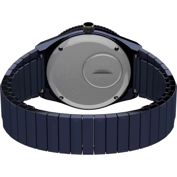 Timex Womens Womens Celestial Q 36mm Watch  GoldTone Bracelet Blue Dial GoldTone CaseBlueDial