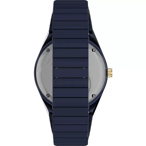 Timex Womens Womens Celestial Q 36mm Watch  GoldTone Bracelet Blue Dial GoldTone CaseBlueDial