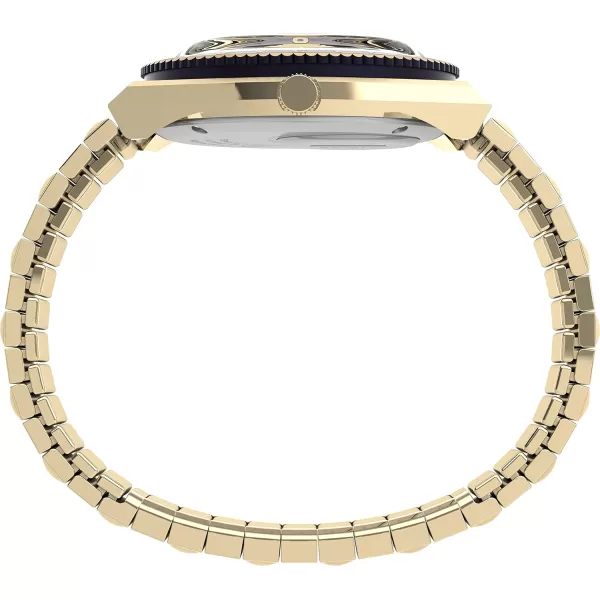 Timex Womens Womens Celestial Q 36mm Watch  GoldTone Bracelet Blue Dial GoldTone CaseBlueGold