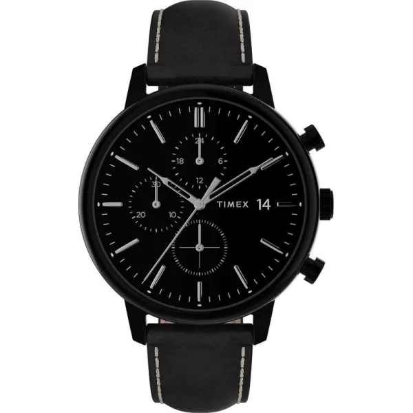 Timex Mens Chicago DayDate 45mm WatchBlack