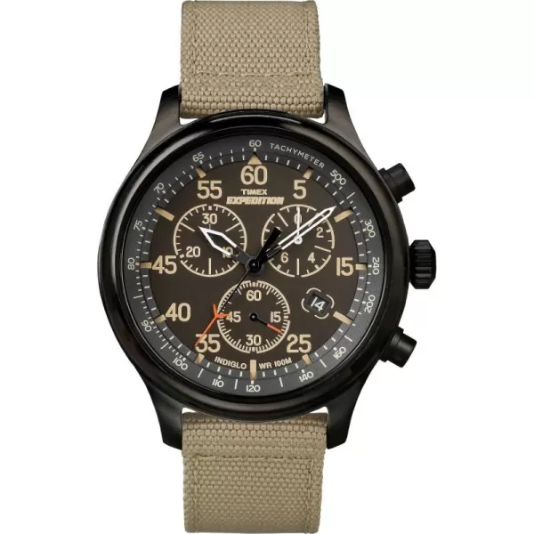 Timex Mens Expedition Field Chronograph WatchTanBlack
