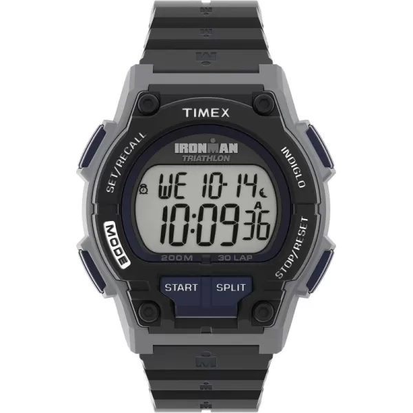 Timex Mens Ironman Endure 30 Shock 42mm WatchBlackSilverTone