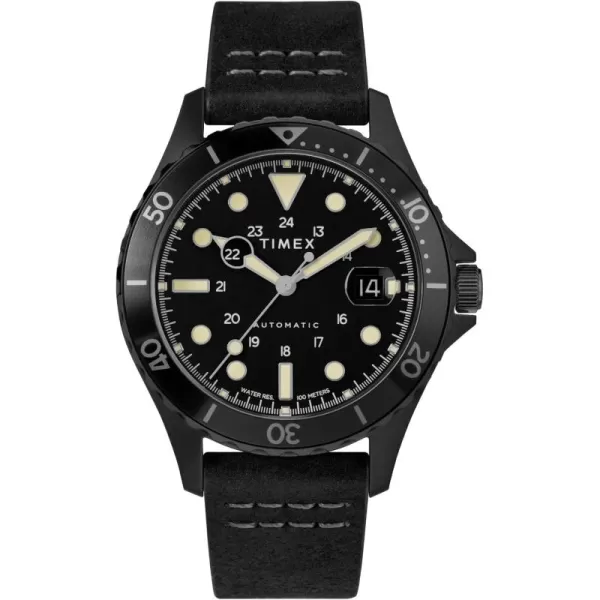 Timex Mens Navi XL 41mm WatchBlackBlackBlack