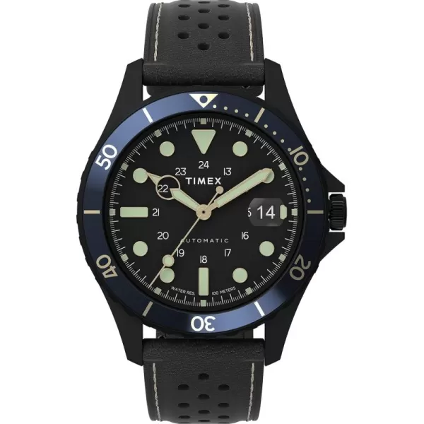 Timex Mens Navi XL 41mm WatchBlackBlackBlackBlue