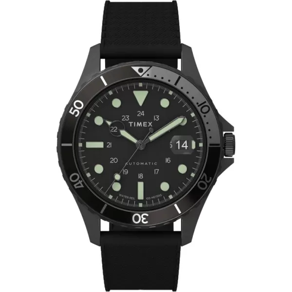 Timex Mens Navi XL 41mm WatchBlackBlackGunmetal