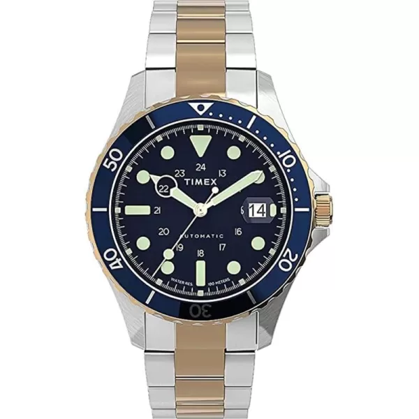 Timex Mens Navi XL 41mm WatchTwoToneBlueStainless Steel