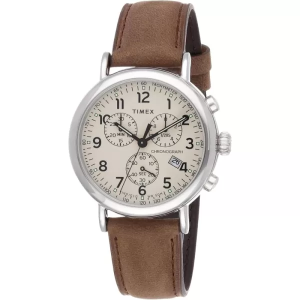 Timex Mens Standard Chronograph 41mm WatchBrown
