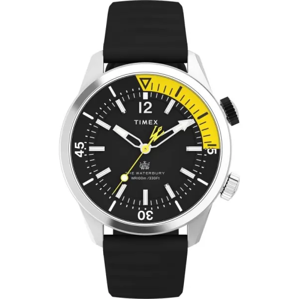 Timex Mens Waterbury Dive 41mm WatchBlackBlack