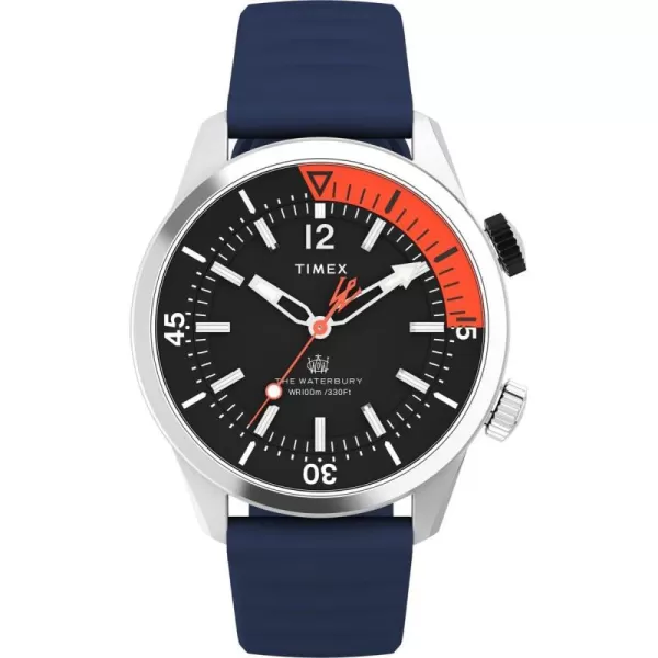 Timex Mens Waterbury Dive 41mm WatchBlueBlack