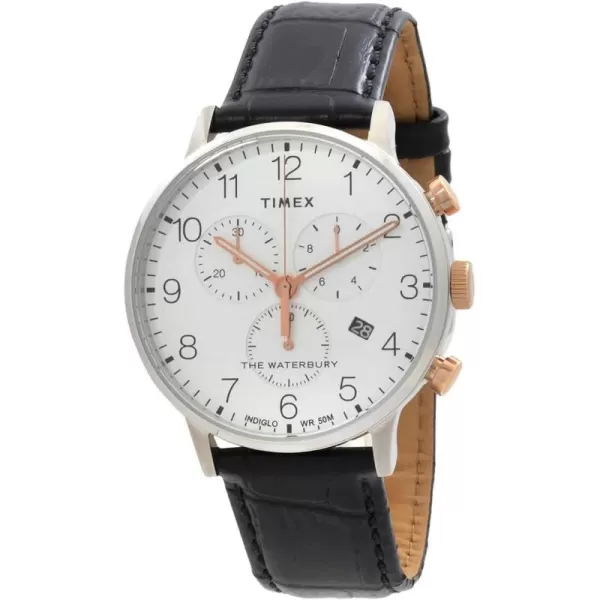Timex Waterbury Classic ChronoBlack CrocoTwoToneWhite