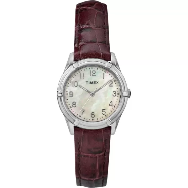 Timex Womens Easton Avenue WatchBrownSilverToneMother of Pearl
