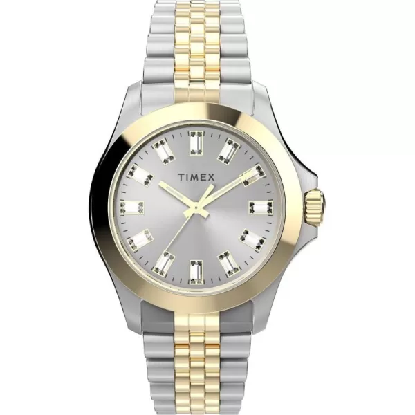 Timex Womens Kaia 38mm WatchTwoToneSilverTone