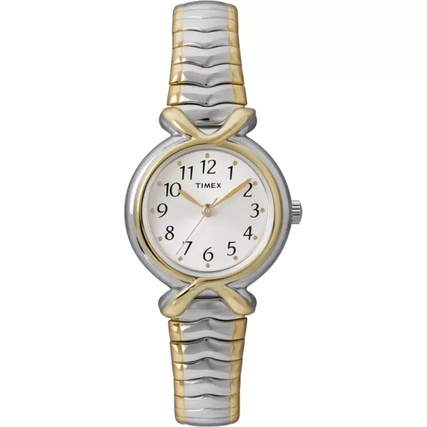 Timex Womens T21854 Pleasant Street TwoTone Stainless Steel Expansion Band Watch